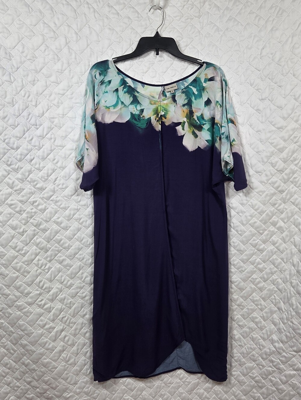 The Odells Purple Floral Hi-Low Dress XS Anthropologie Rayon Flowy Summer